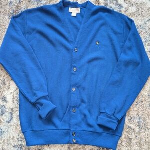 Vintage Arnold Palmer Cardigan Sweater Men V-Neck Acrylic Button-Up